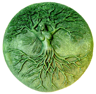 Tree Spirits - a beautiful tree is carved out of stone