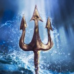Atlantean Magick with trident emerging from the sea