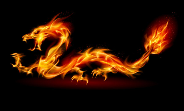 Dragon Magick - Dragon made of flames