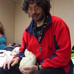 Peter Aziz holding skull used to demonstrate points in Advanced Point Holdng Course